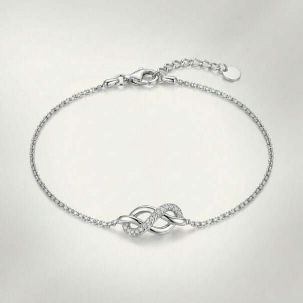 Zircon Infinity Bracelet