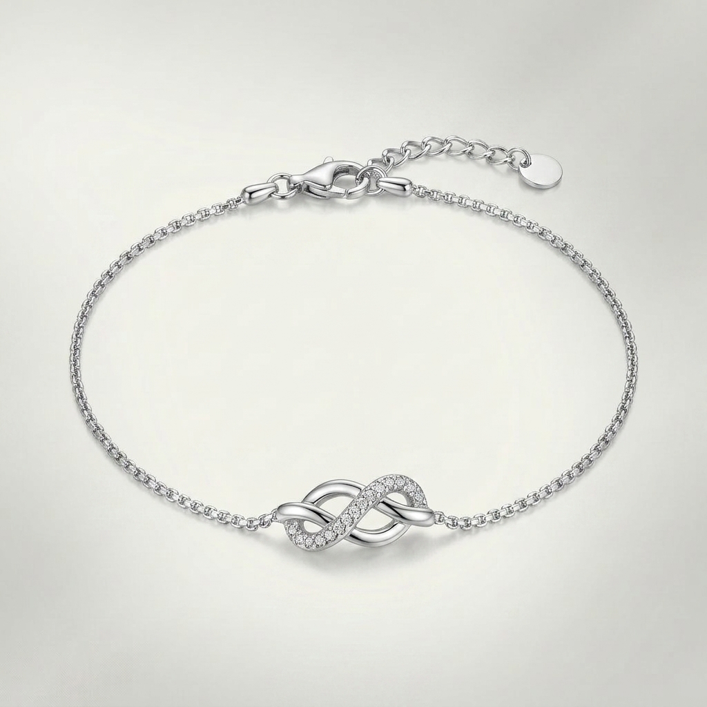 Zircon Infinity Bracelet