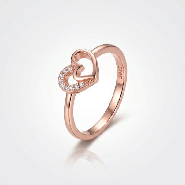 Rose Gold Velora Heart Ring