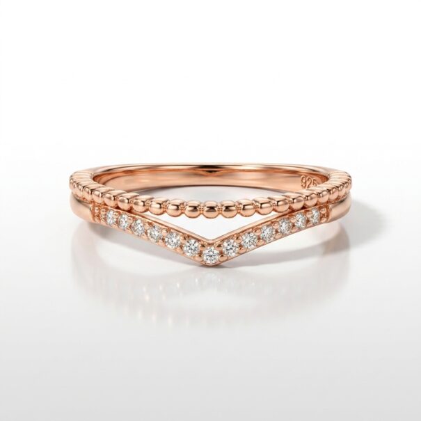 Rose Gold Chevron Ring