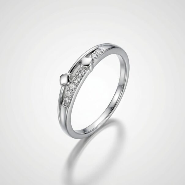 Silver Beaded Sparkle Ring