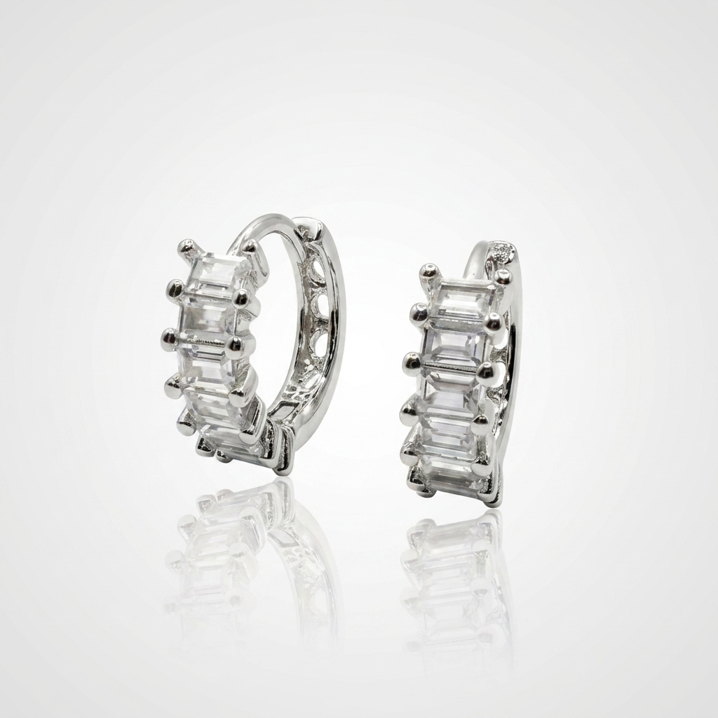 Baguette Hoop Earrings