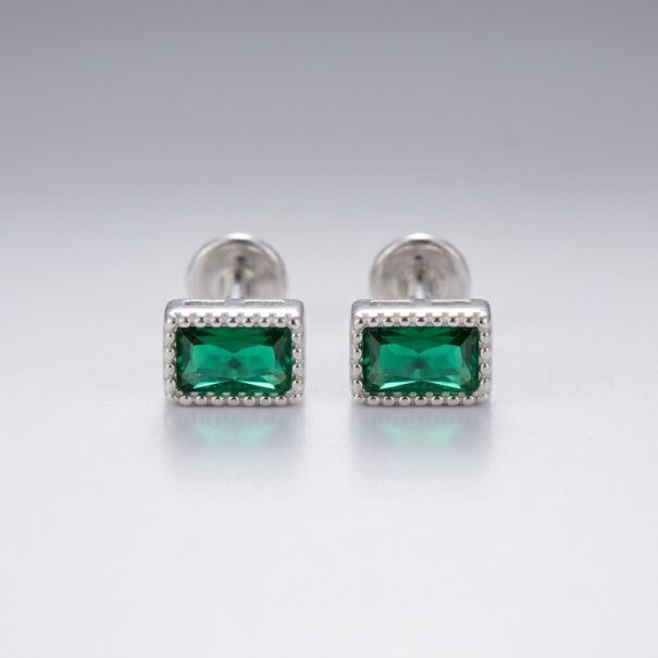 Emerald Green Stud Earrings