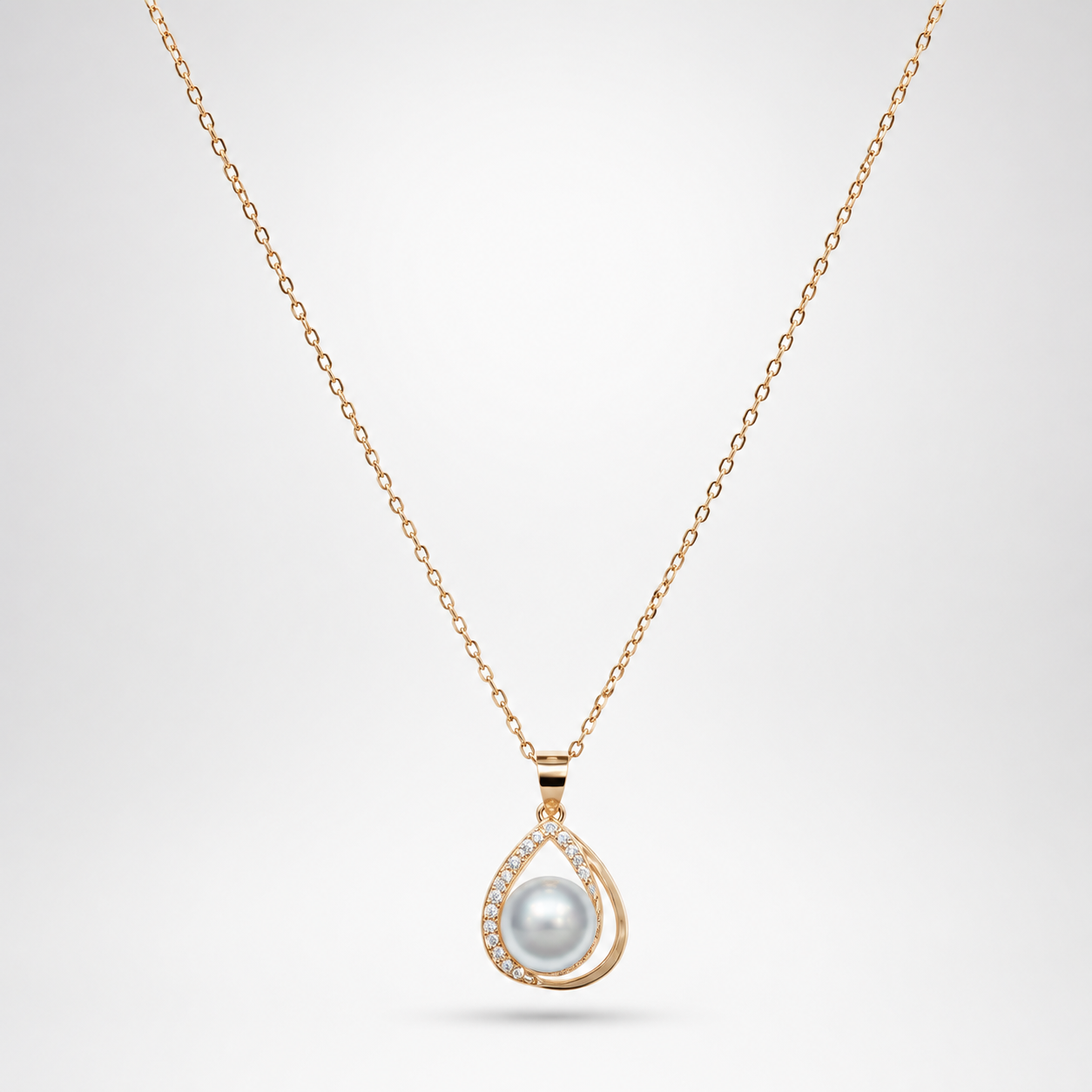 Rose Gold Pearl Grace Jewellery Set - Image 2