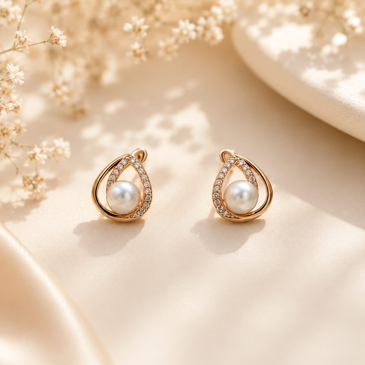 Rose Gold Pearl Grace Jewellery Set - Image 3