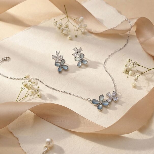 Blue Blossom Jewellery Set